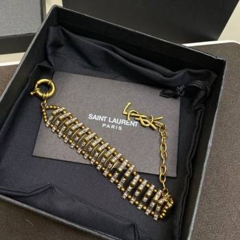 Saint Laurent Chain Bracelet with Strass 2026 0323 (YF-260323009)