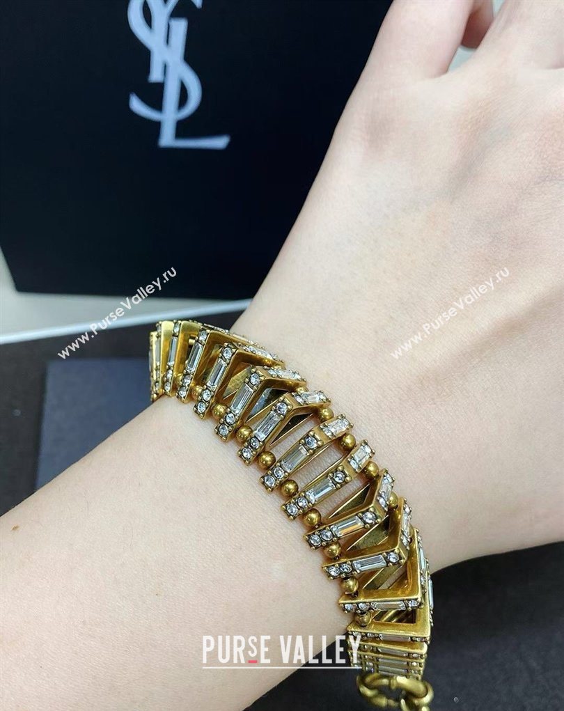 Saint Laurent Chain Bracelet with Strass 2026 0323 (YF-260323009)