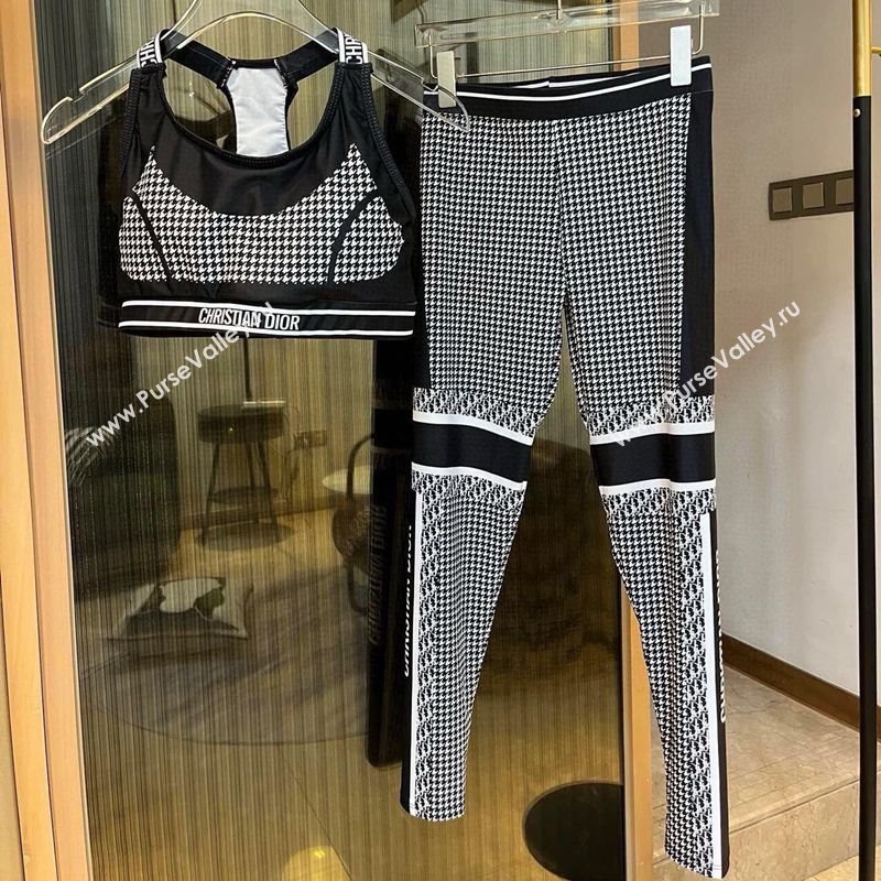 Dior Houndstooth Yoga Activewear Set 2025 0314 (WM-250314019)