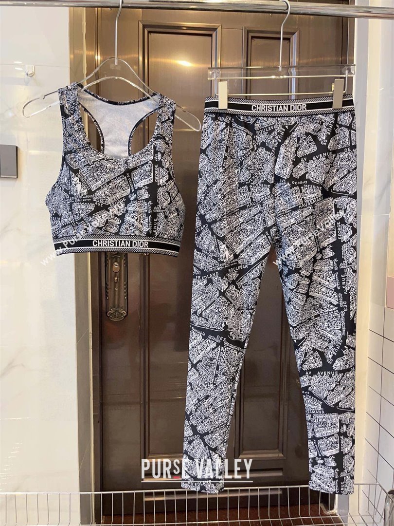Dior Paris Yoga Activewear Set Black 2025 0314 (WM-250314021)