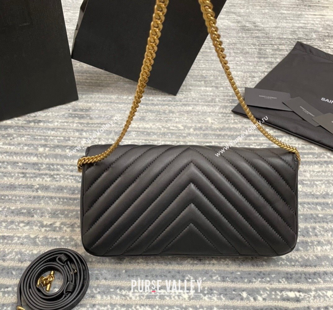 Saint Laurent Kate 99 Bag in Quilted Lambskin 632014 Black 2022 (NA-22020918)