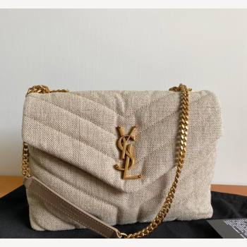 Loulou Small Bag in "Y" Matelasse Linen 494699 2022 (YIDA-22020911)