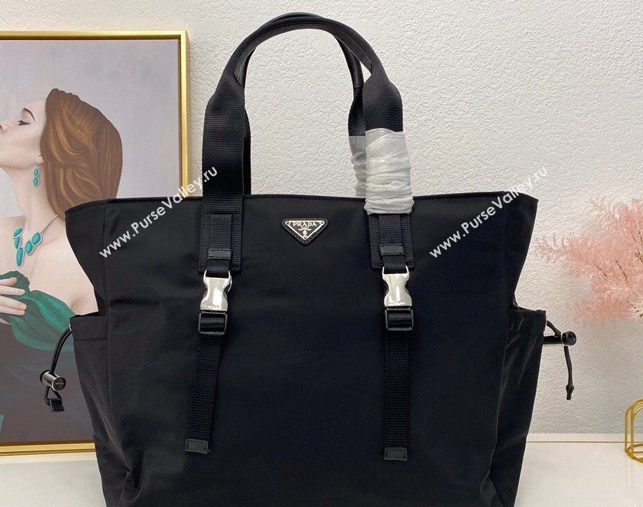 Prada Mens Nylon Tote bag Black 2024 2VG042 (nana-241213105)