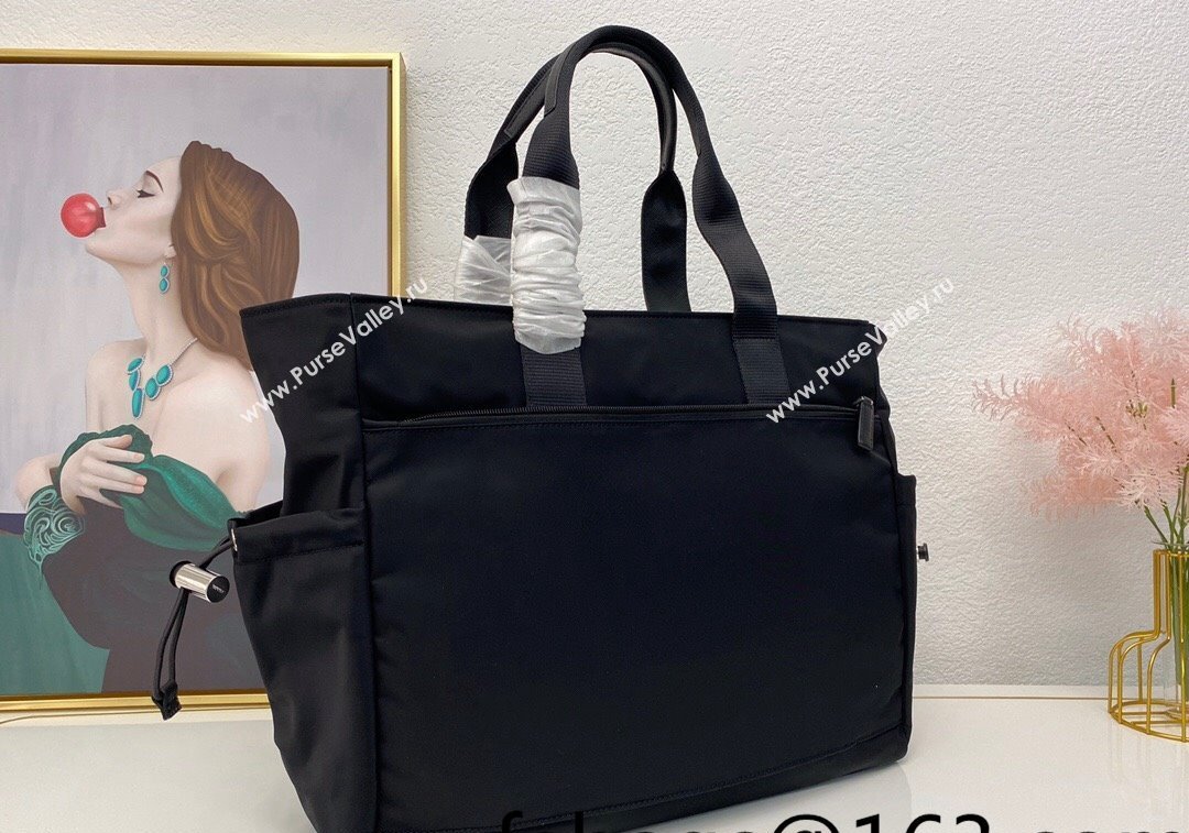 Prada Mens Nylon Tote bag Black 2024 2VG042 (nana-241213105)