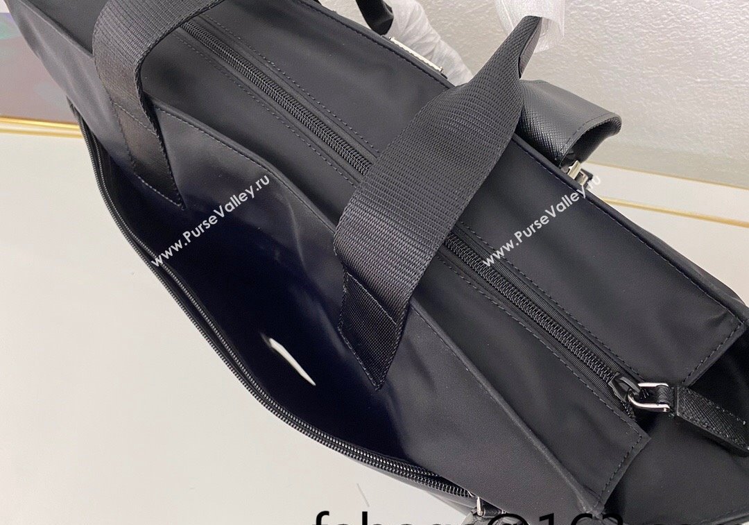 Prada Mens Nylon Tote bag Black 2024 2VG042 (nana-241213105)