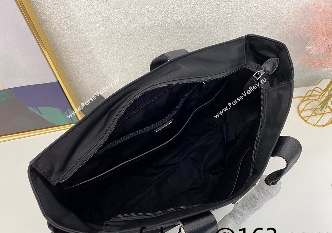 Prada Mens Nylon Tote bag Black 2024 2VG042 (nana-241213105)