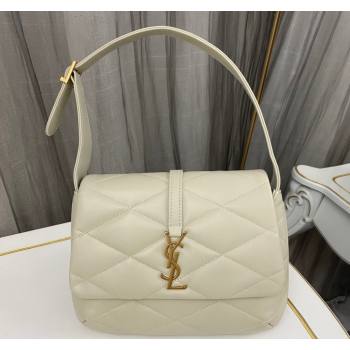 Saint Laurent Le 57 Shoulder Bag in Quilted Lambskin 698567 White 2 2024 (nana-240202005)