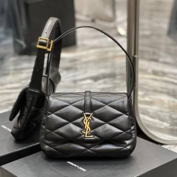 Saint Laurent Le 57 Shoulder Bag in Quilted Lambskin 698567 Black/Gold 2024 (YY-240202009)