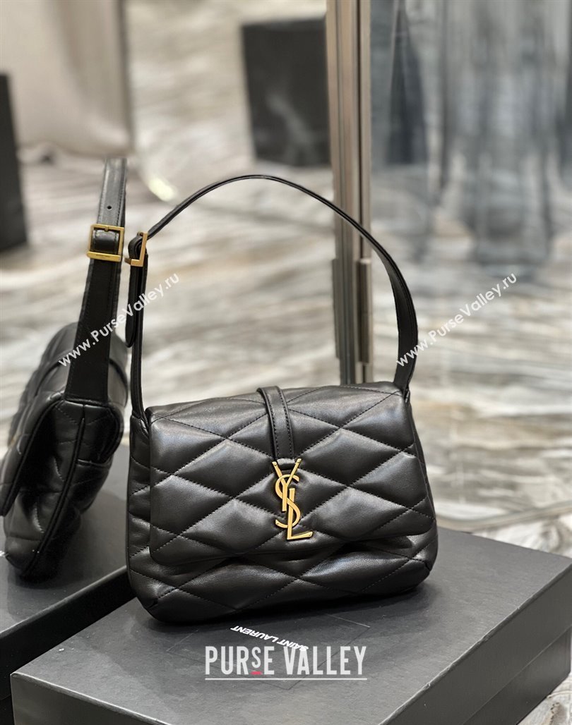 Saint Laurent Le 57 Shoulder Bag in Quilted Lambskin 698567 Black/Gold 2024 (YY-240202009)