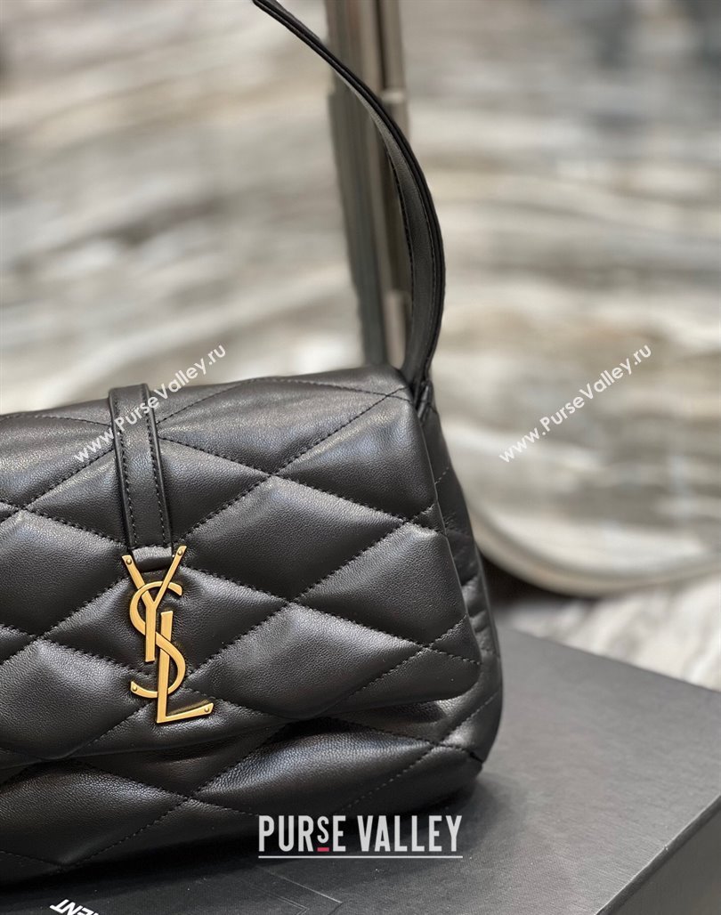 Saint Laurent Le 57 Shoulder Bag in Quilted Lambskin 698567 Black/Gold 2024 (YY-240202009)