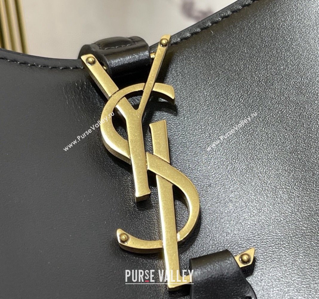 Saint Laurent Le 37 Small Bucket bag in Shiny Leather 749036 Black 2024 (nana-240202003)