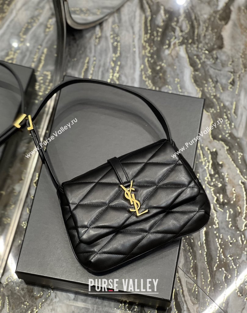 Saint Laurent Le 57 Shoulder Bag in Quilted Lambskin 698567 Black/Gold 2024 (YY-240202009)