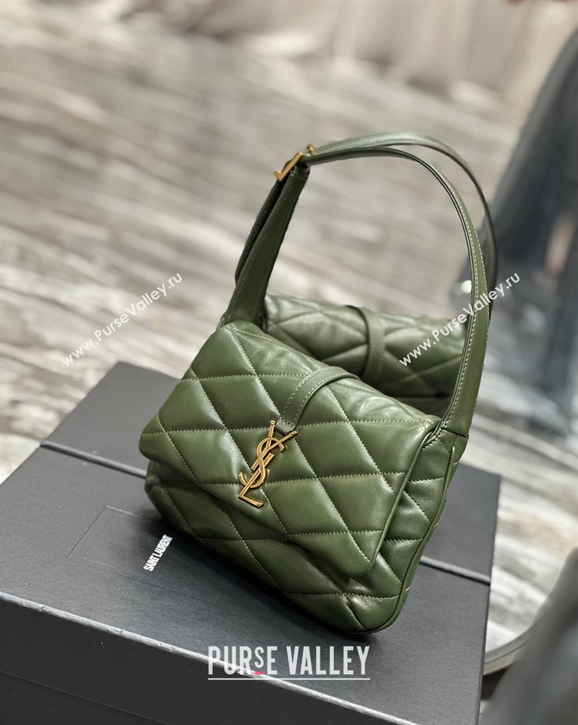 Saint Laurent Le 57 Shoulder Bag in Quilted Lambskin 698567 Green 2024 (YY-240202011)