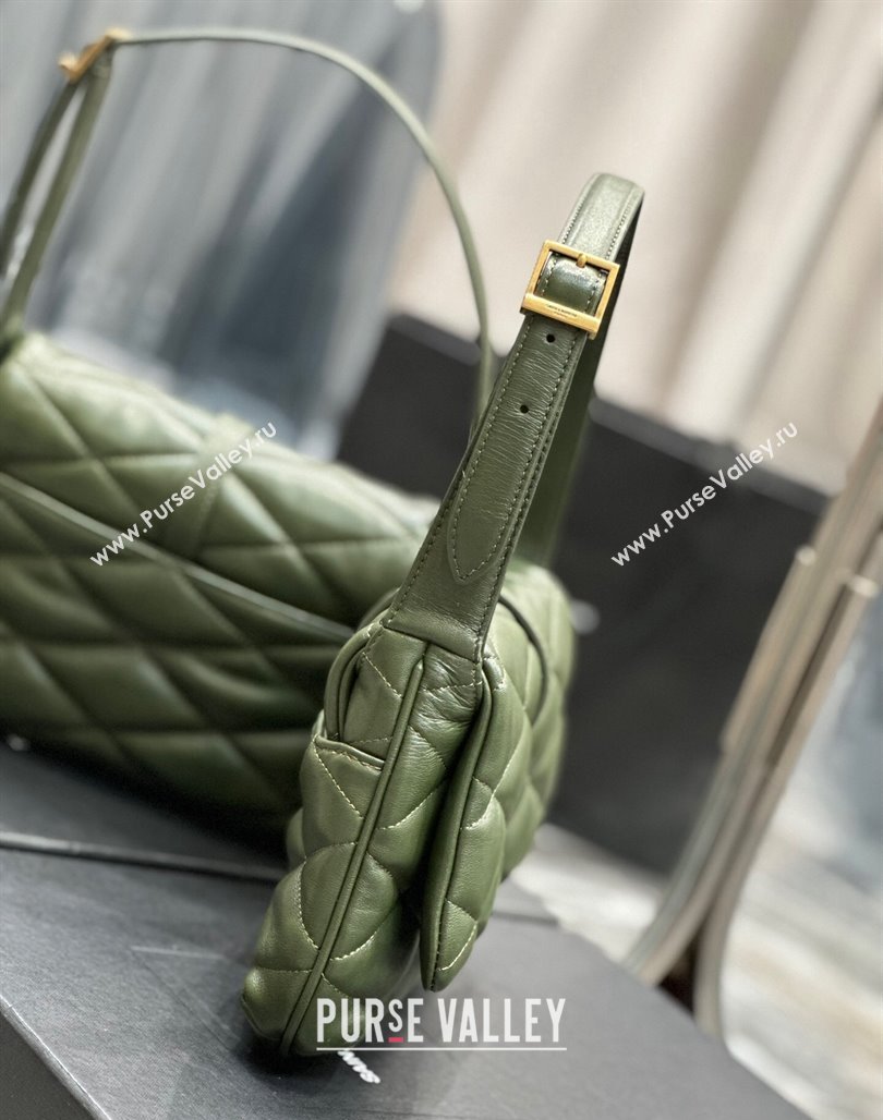 Saint Laurent Le 57 Shoulder Bag in Quilted Lambskin 698567 Green 2024 (YY-240202011)