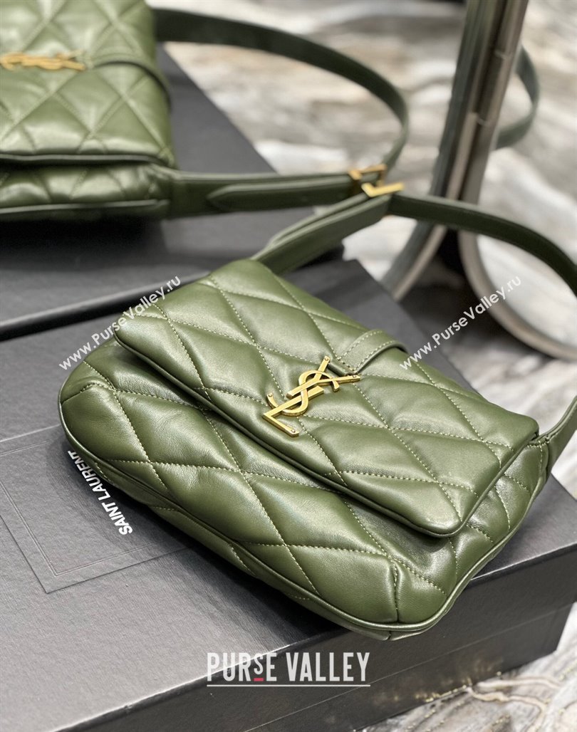 Saint Laurent Le 57 Shoulder Bag in Quilted Lambskin 698567 Green 2024 (YY-240202011)