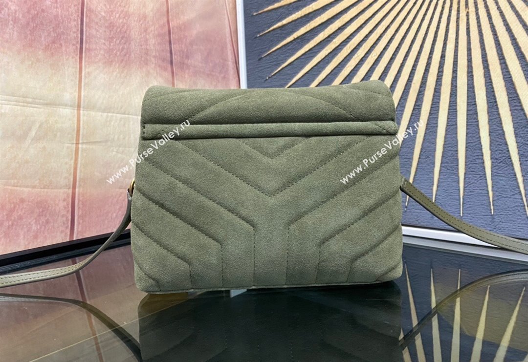 Saint Laurent LOULOU TOY Bag in MATELASSÉ "Y" Suede 467072 Green 2 2024 (YY-240202014)