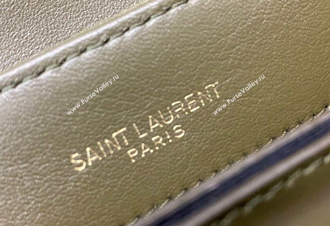 Saint Laurent LOULOU TOY Bag in MATELASSÉ "Y" Suede 467072 Green 2 2024 (YY-240202014)