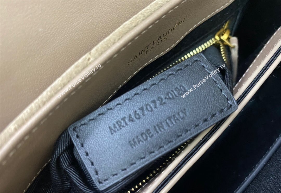 Saint Laurent LOULOU TOY Bag in MATELASSÉ "Y" Suede 467072 Beige Grey 2024 (YY-240202017)