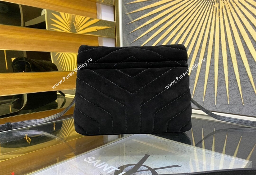 Saint Laurent LOULOU TOY Bag in MATELASSÉ "Y" Suede 467072 Black 2024 (YY-240202020)