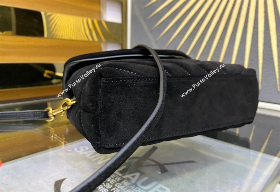 Saint Laurent LOULOU TOY Bag in MATELASSÉ "Y" Suede 467072 Black 2024 (YY-240202020)