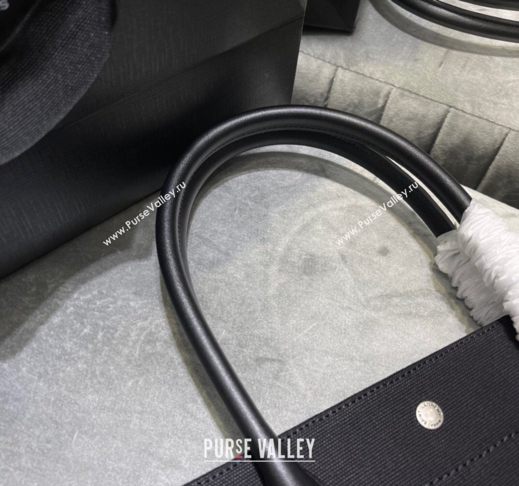 Saint Laurent Rive Gauche Large Tote Bag in Printed Canvas and Leather 509415 Black/White2 2024 (YY-240313078)