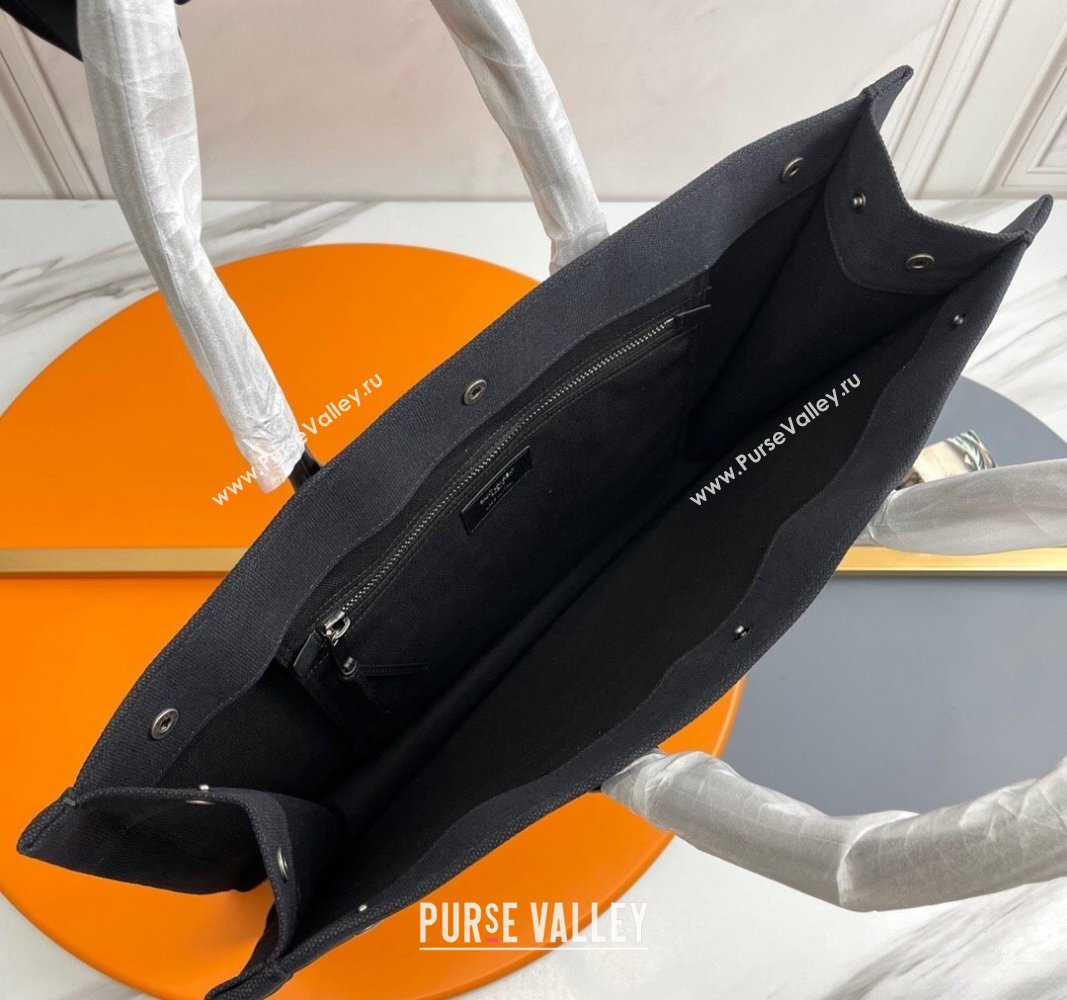 Saint Laurent Rive Gauche Large Tote Bag in Raffia Straw Beige 2024 509415 (YY-240313116)