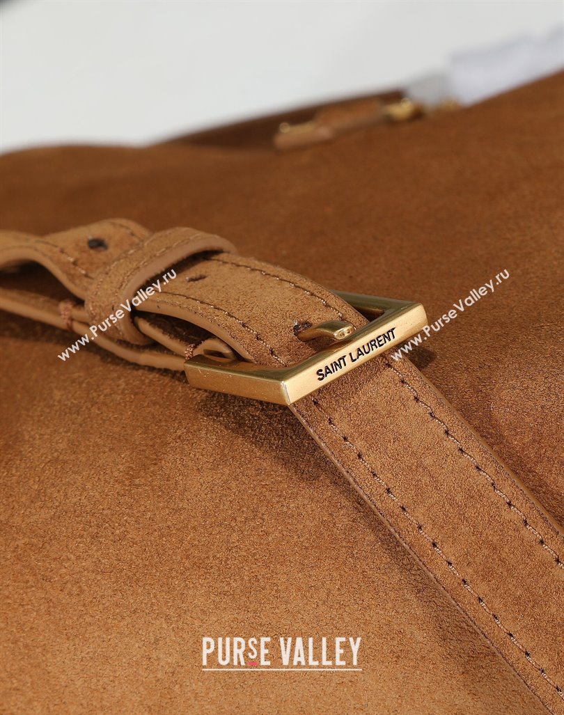 Saint Laurent Le 37 Small Bucket bag in Suede 749036 Brown 2024 (YY-240417081)