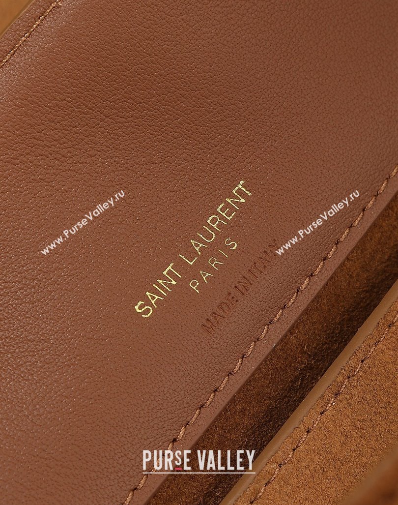 Saint Laurent Le 37 Small Bucket bag in Suede 749036 Brown 2024 (YY-240417081)