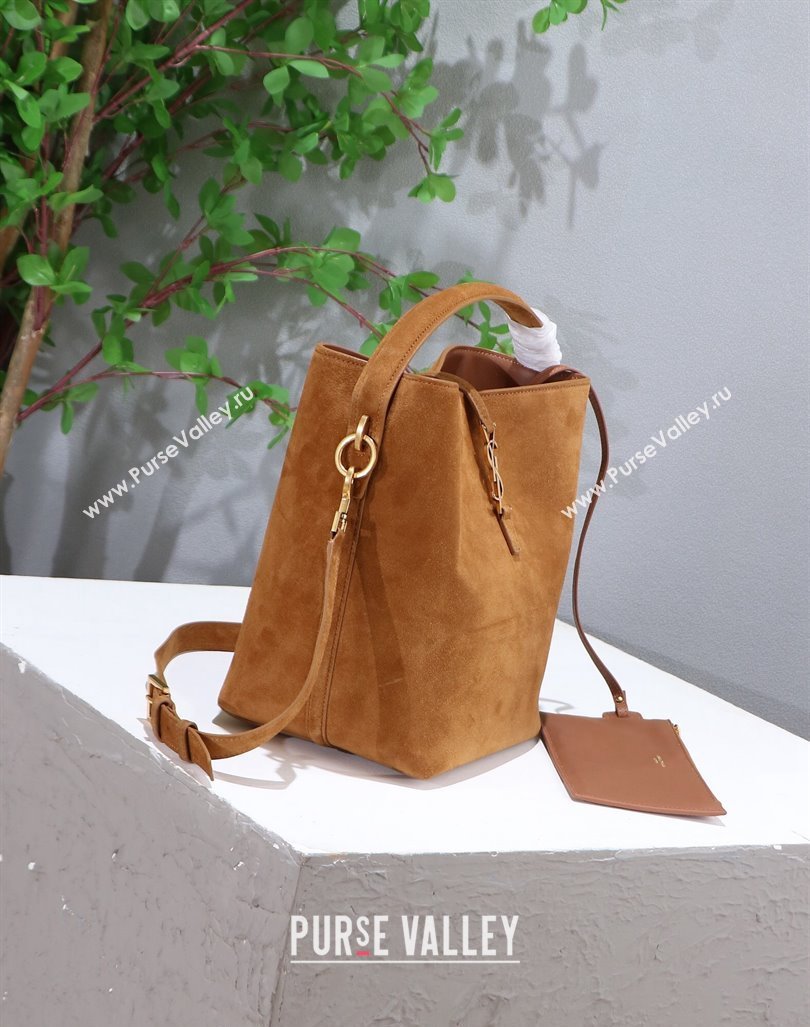 Saint Laurent Le 37 Bucket bag in Suede 742828 Brown 2024 (YY-240417083)