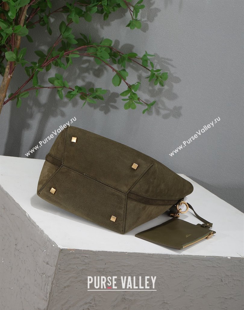 Saint Laurent Le 37 Bucket bag in Suede 742828 Green 2024 (YY-240417084)