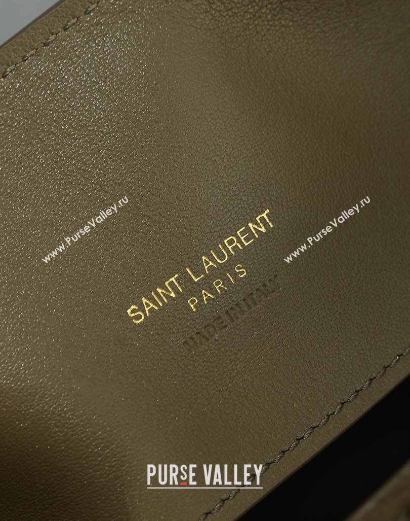 Saint Laurent Le 37 Bucket bag in Suede 742828 Green 2024 (YY-240417084)