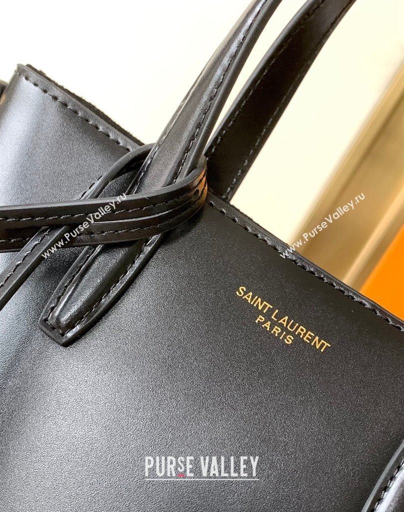 Saint Laurent Mini Toy Shopping Bag in Box Leather Black 2024 773995 (YY-240417086)