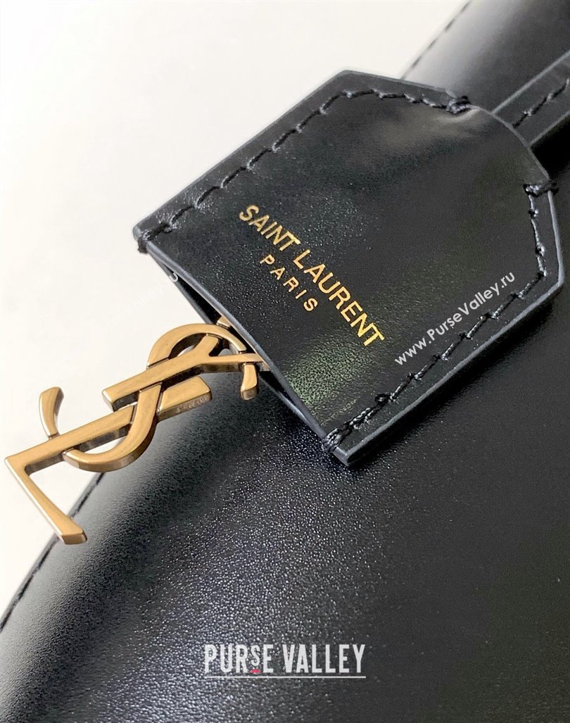 Saint Laurent Mini Toy Shopping Bag in Box Leather Black 2024 773995 (YY-240417086)