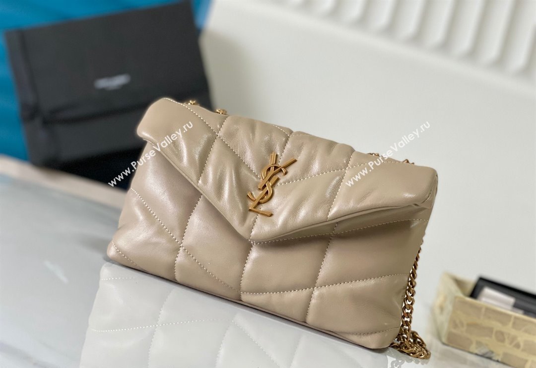 Saint Laurent Toy Puffer Bag in Lambskin 759337 Beige 2024 0525 (YY-240525046)