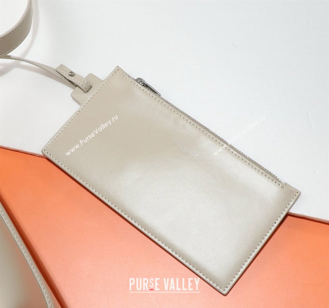 Saint Laurent LE 37 Small Bucket Bag in Shiny Calfskin 749036 Cream Apricot 2024 (YY-240525049)