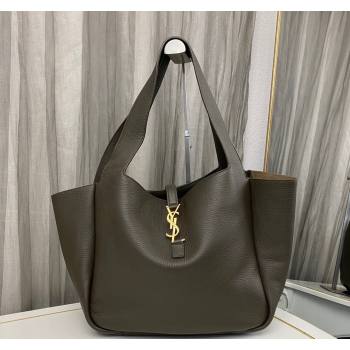Saint Laurent Bea Tote in Grained Leather 763435 Light Musk 2024 (nana-240525052)