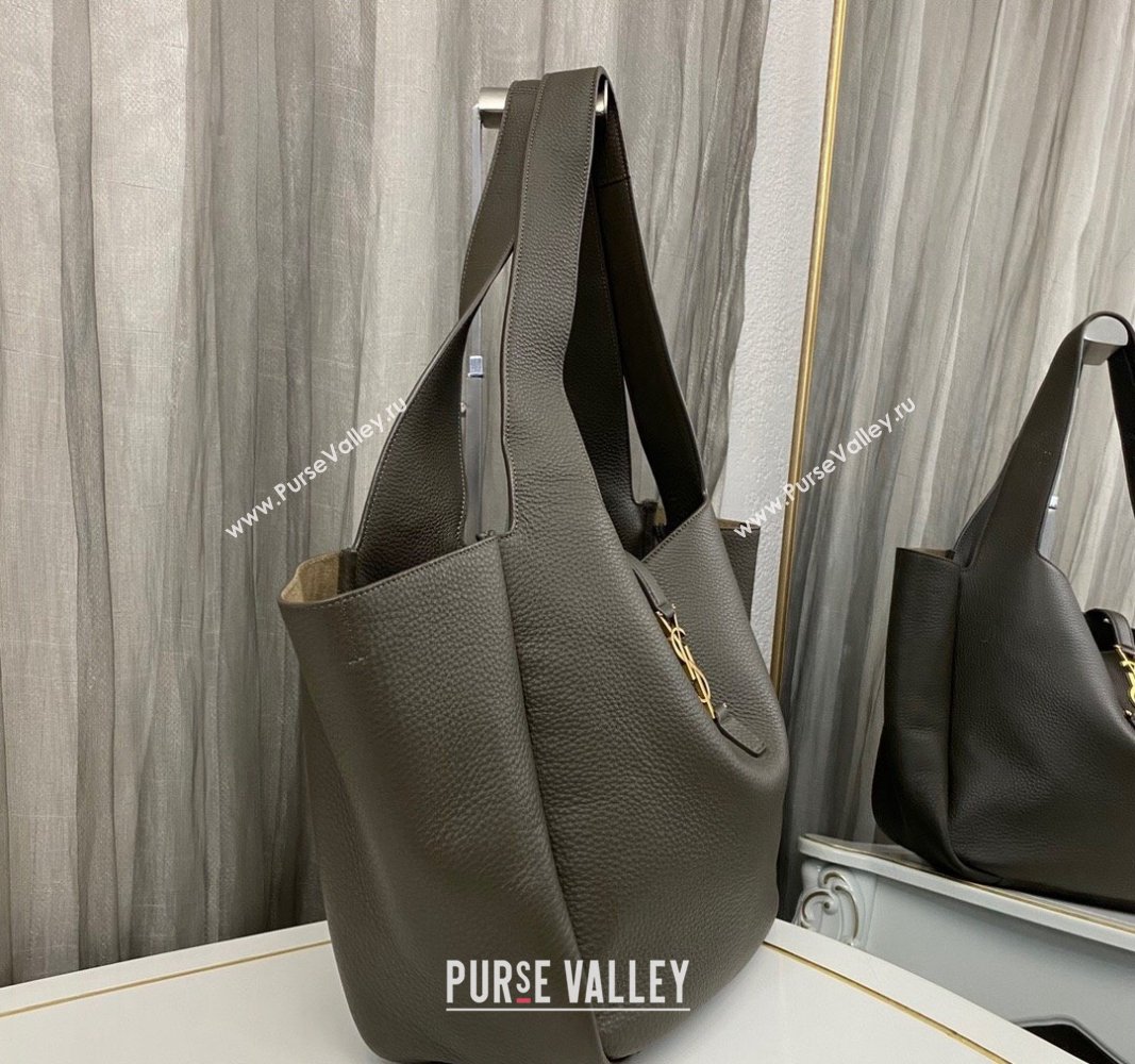 Saint Laurent Bea Tote in Grained Leather 763435 Light Musk 2024 (nana-240525052)