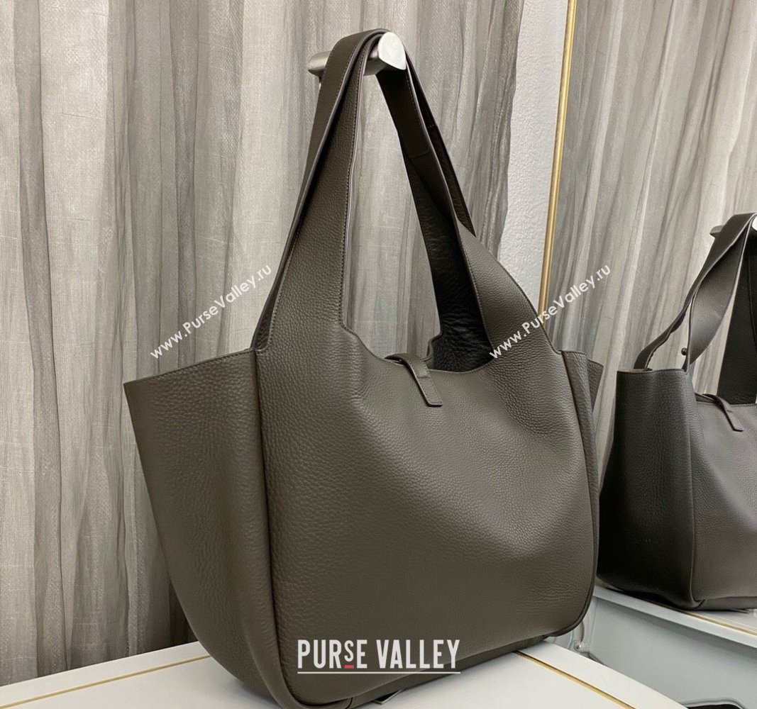 Saint Laurent Bea Tote in Grained Leather 763435 Light Musk 2024 (nana-240525052)