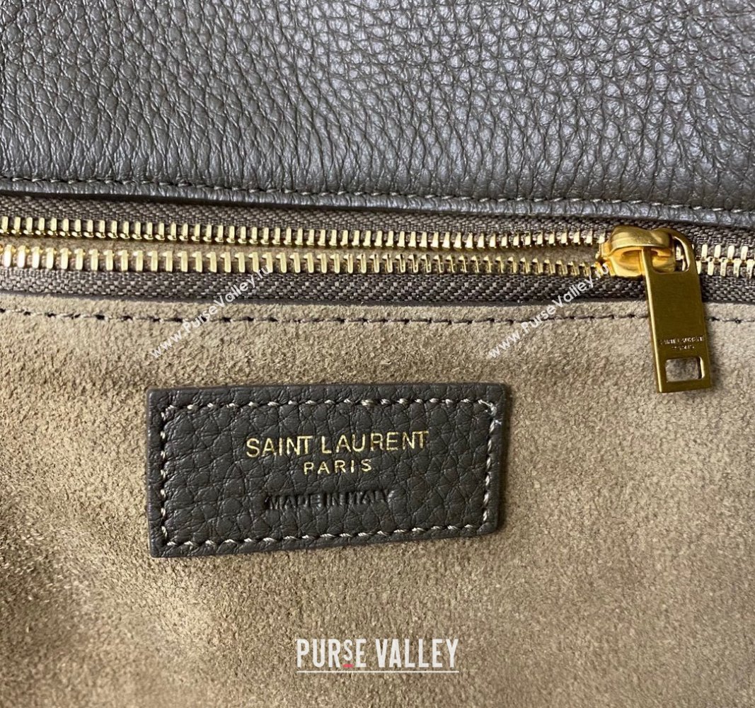 Saint Laurent Bea Tote in Grained Leather 763435 Light Musk 2024 (nana-240525052)