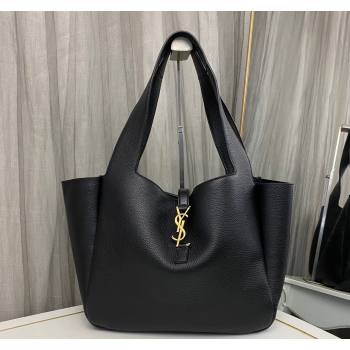 Saint Laurent Bea Tote in Grained Leather 763435 Black 2024 (nana-240525053)