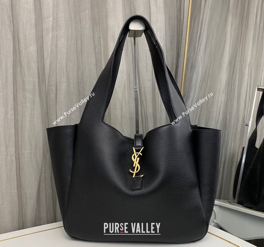 Saint Laurent Bea Tote in Grained Leather 763435 Black 2024 (nana-240525053)