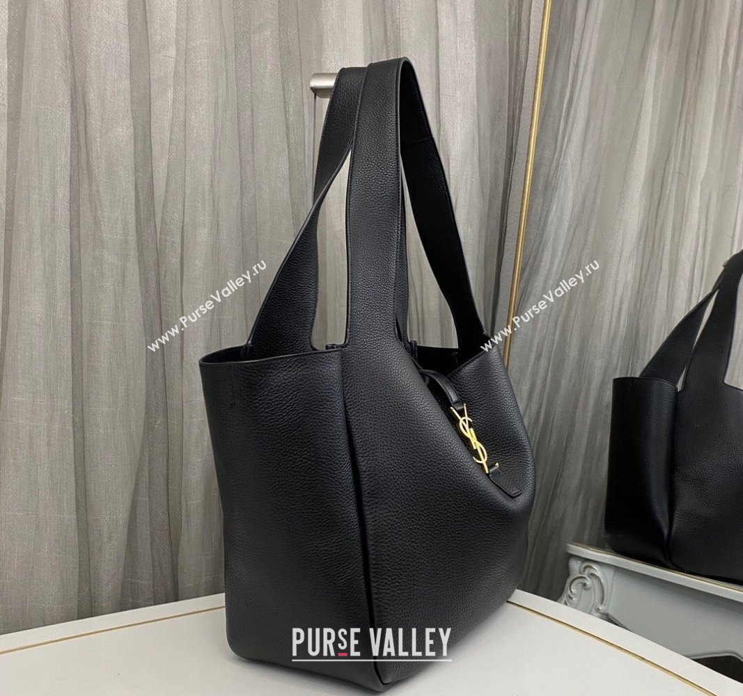 Saint Laurent Bea Tote in Grained Leather 763435 Black 2024 (nana-240525053)