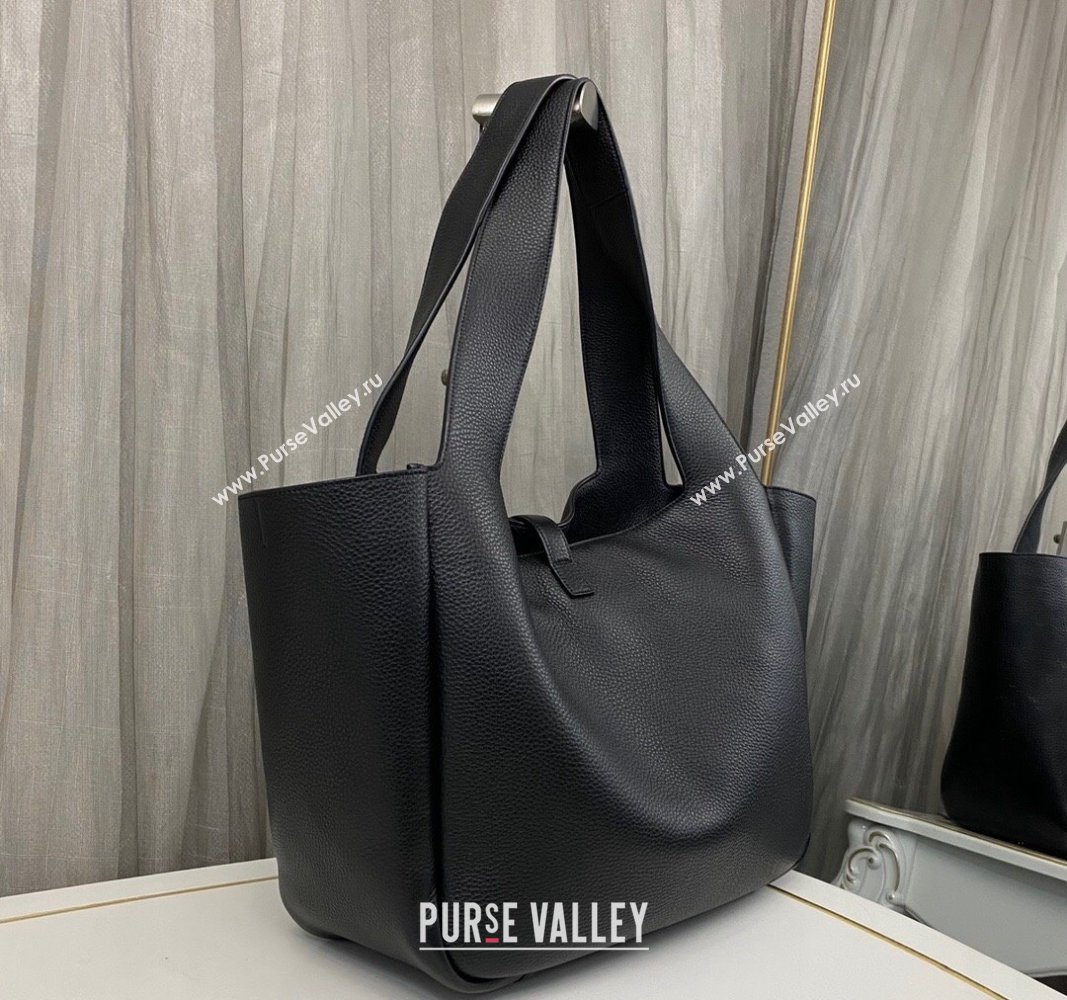 Saint Laurent Bea Tote in Grained Leather 763435 Black 2024 (nana-240525053)