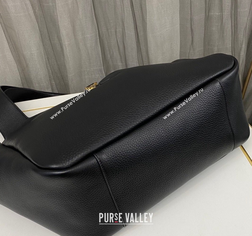 Saint Laurent Bea Tote in Grained Leather 763435 Black 2024 (nana-240525053)