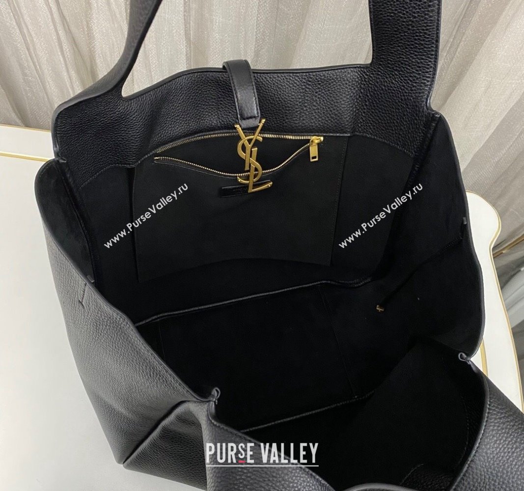 Saint Laurent Bea Tote in Grained Leather 763435 Black 2024 (nana-240525053)