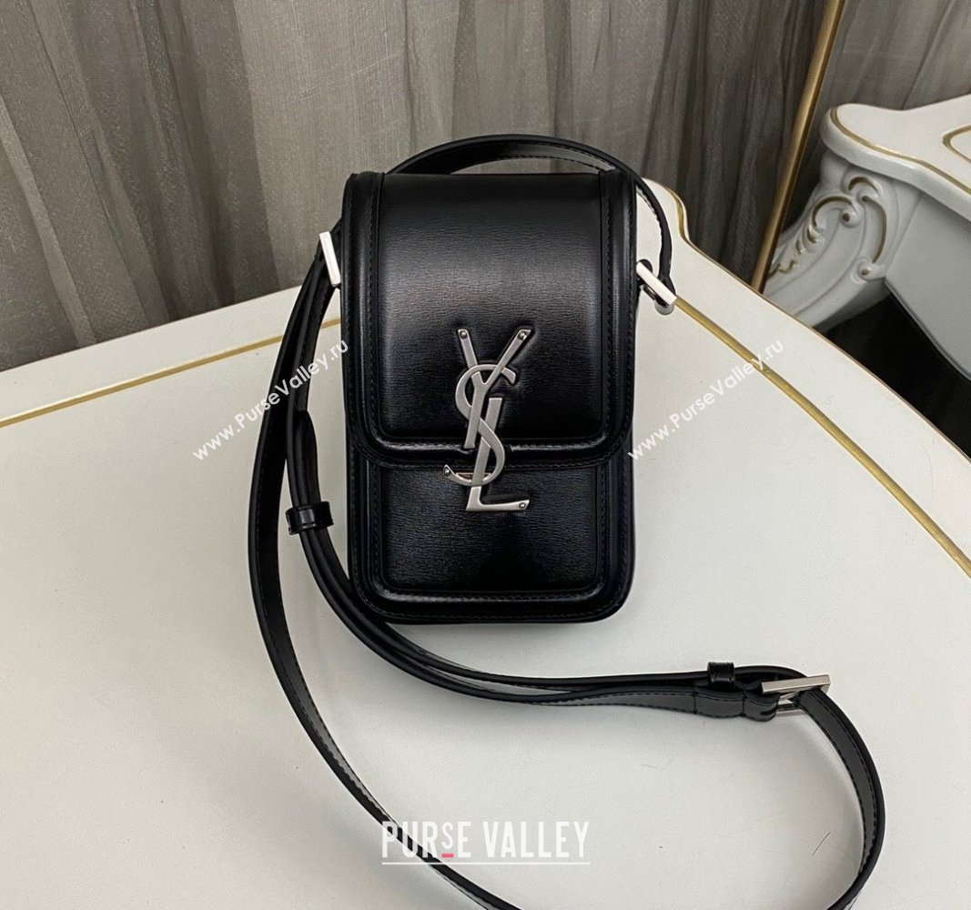 Saint Laurent Solferino Mini bag in Smooth Leather Black 2024 7539630 (nana-240525055)