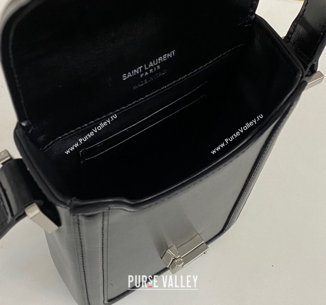 Saint Laurent Solferino Mini bag in Smooth Leather Black 2024 7539630 (nana-240525055)