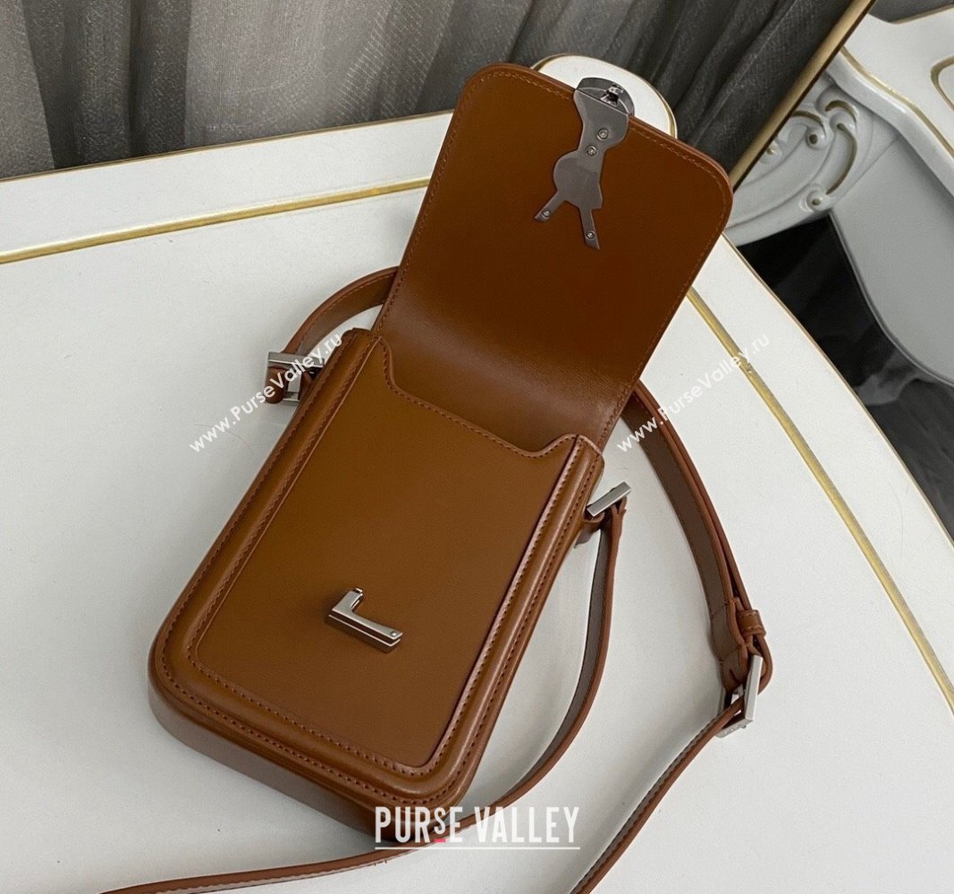 Saint Laurent Solferino Mini bag in Smooth Leather Brown 2024 7539630 (nana-240525056)