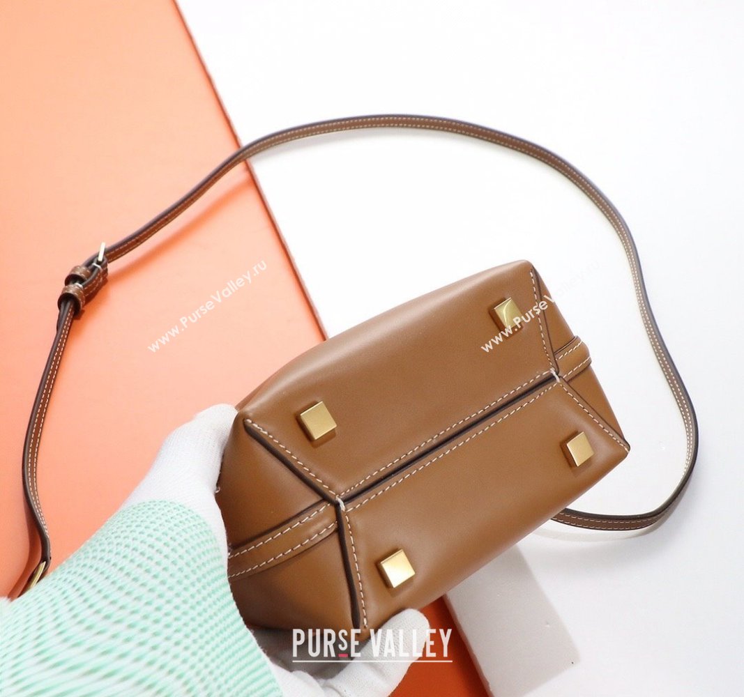 Saint Laurent LE 37 Mini Bucket Bag in Shiny Calfskin 765870 Brown 2024 (YY-240525061)