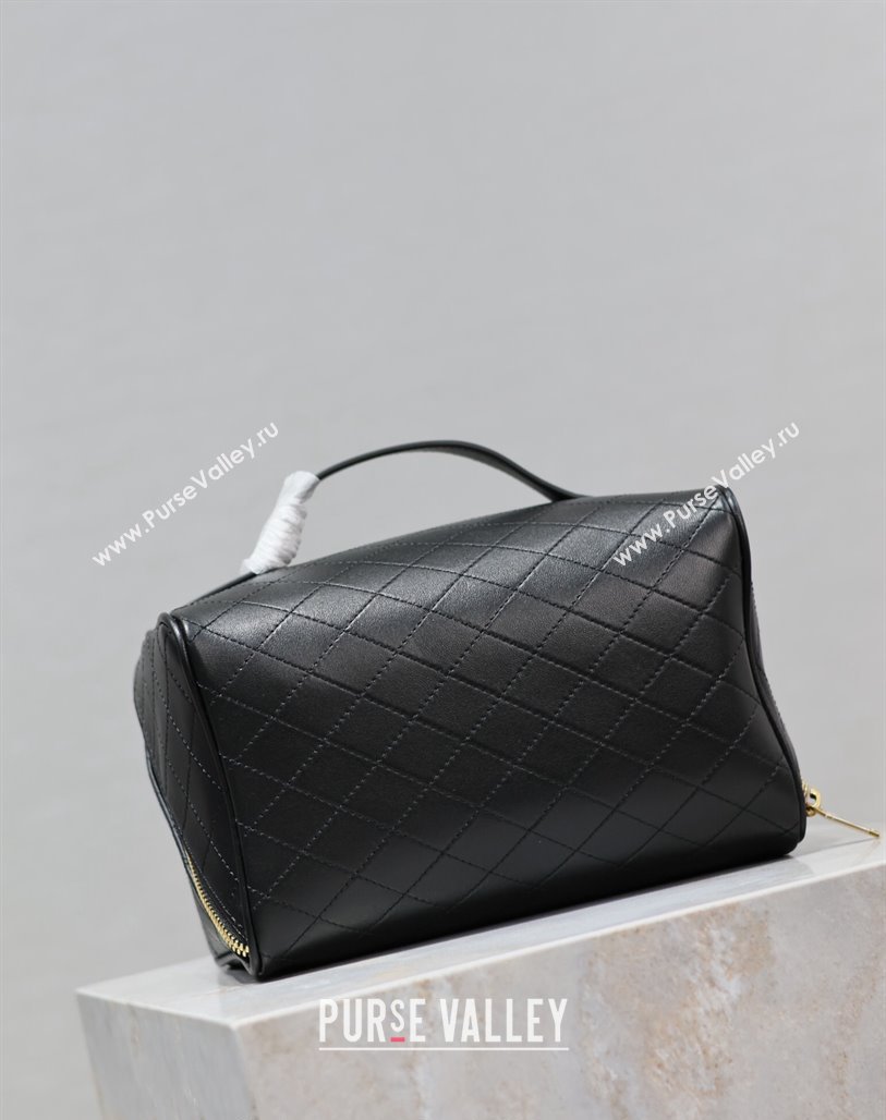 Saint Laurent Gaby Vanity Case in Quilted Lambskin Black 2024 753171 (YY-240525063)